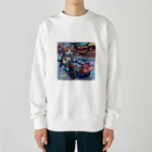 NaturalCanvasの猫の魚屋さん Heavyweight Crew Neck Sweatshirt