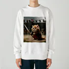 もふもふ日本史の剣もつねこ Heavyweight Crew Neck Sweatshirt