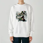 ryo-ishの碧の髪の少女 Heavyweight Crew Neck Sweatshirt