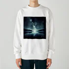 DQ9 TENSIの静かな湖に輝く星々が織りなす幻想的な光景 Heavyweight Crew Neck Sweatshirt