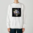 なかはらみくの骸骨と花束 Heavyweight Crew Neck Sweatshirt