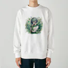 ゆめのかすずめの翠と緑 Heavyweight Crew Neck Sweatshirt