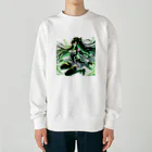 ryo-ishの碧の髪の少女 Heavyweight Crew Neck Sweatshirt