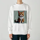 Taka Maker's のお座り子猫 Heavyweight Crew Neck Sweatshirt