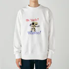 せつらデザイングッズの熱唱ロボ Heavyweight Crew Neck Sweatshirt