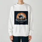 the blue seasonの絶景ツーリングロゴ: 自然を駆け抜ける冒険 Heavyweight Crew Neck Sweatshirt