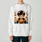 可愛い男の子イラスト販売所　By,keicyanの男の子　中学1年生　春 Heavyweight Crew Neck Sweatshirt