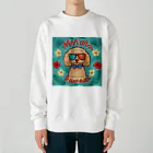 mizosuziのトイプードルのトロピカルバケーション Heavyweight Crew Neck Sweatshirt