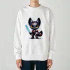 ゆうちゃんNFTいいねの耳長フェネックちゃんヒーローバージョン Heavyweight Crew Neck Sweatshirt