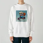 Oz techのスカルフープ：ゴーストプレイヤーのダンクショット Heavyweight Crew Neck Sweatshirt