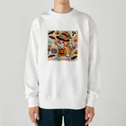 あとりえmignonのハロウィンドッグ Heavyweight Crew Neck Sweatshirt