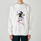 Lily bird（リリーバード）のフルカラー ジャズダンサー 光と英字ロゴ Heavyweight Crew Neck Sweatshirt