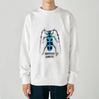 なで肩うさぎの美香堂のルリボシカミキリ Heavyweight Crew Neck Sweatshirt