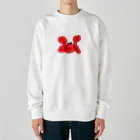 愛着バグのカニ風船 Heavyweight Crew Neck Sweatshirt