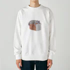 はるさめ商店のサバトラと高級食パン Heavyweight Crew Neck Sweatshirt