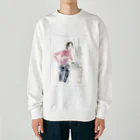 Yuriko OyamaのPink Knit woman Heavyweight Crew Neck Sweatshirt