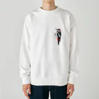 小鳥と映画館のキツツキ はりついた Heavyweight Crew Neck Sweatshirt