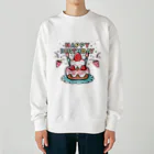 イラスト MONYAAT のCT61HAPPY BRITHDAY  Heavyweight Crew Neck Sweatshirt