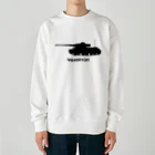 puikkoの戦車　ポルシェティーガー（黒） Heavyweight Crew Neck Sweatshirt