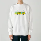 🐸かえるさんと仲間たち🐸のバス旅行のかえるさん家族 Heavyweight Crew Neck Sweatshirt