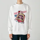 イラスト MONYAAT のHEY YOU!*釣れたかもA* Heavyweight Crew Neck Sweatshirt