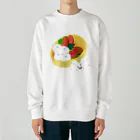 Kotetsu diary(SUZURI店)のシマエナガ×お弁当 Heavyweight Crew Neck Sweatshirt