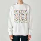 まめるりはことりのたっぷりシロハラインコちゃん【まめるりはことり】 Heavyweight Crew Neck Sweatshirt