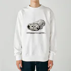 犬グッズの店しえるぶるーのミトンに入ったチワワ(クリーム) Heavyweight Crew Neck Sweatshirt