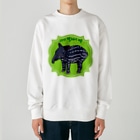 LalaHangeulのマレーバクの子供　ハングルデザイン Heavyweight Crew Neck Sweatshirt