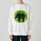 LalaHangeulのBaby Malayan tapir(マレーバクの子供) Heavyweight Crew Neck Sweatshirt