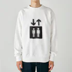 エレベーター好きなこども。のエレベーター Heavyweight Crew Neck Sweatshirt