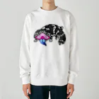 もむのふの爬虫類グッズやさんのマツカサトカゲちゃん Heavyweight Crew Neck Sweatshirt