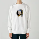 くまとむっち🦦のしんじゅな赤ちゃん名画（ロゴ有り） Heavyweight Crew Neck Sweatshirt