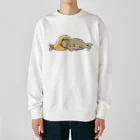 サトウノリコ*のピスピスゆーて寝るネコ【キジトラ】 Heavyweight Crew Neck Sweatshirt