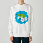 LalaHangeulの桜とメジロさん Heavyweight Crew Neck Sweatshirt