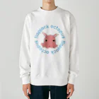 LalaHangeulのFlapjack Octopus(メンダコ) 英語バージョン Heavyweight Crew Neck Sweatshirt