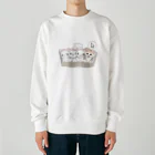 nya-mew（ニャーミュー）のもってけ！ポチッとな Heavyweight Crew Neck Sweatshirt