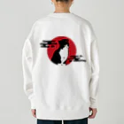 中華呪術堂（チャイナマジックホール）の【後プリント】人民帽猫  Heavyweight Crew Neck Sweatshirt