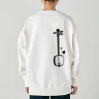 綾錦工房 りこりすの津軽三味線【朧月】 Heavyweight Crew Neck Sweatshirt