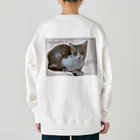 nekousagi*∩..∩のこころちゃんの自画像？【nekousagi*∩..∩ロゴ入り】 Heavyweight Crew Neck Sweatshirt