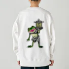 もむのふの爬虫類グッズやさんの龍燈鬼×天燈鬼両面プリント Heavyweight Crew Neck Sweatshirt