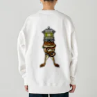 もむのふの爬虫類グッズやさんの天燈鬼・龍燈鬼両面プリント Heavyweight Crew Neck Sweatshirt