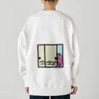 fusumerのうさぎとふすま（紺帯） Heavyweight Crew Neck Sweatshirt