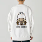 HappybirthdayのGOOD LUCK!! ゆきちゃん  Heavyweight Crew Neck Sweatshirt