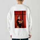 舞妓グッズ専門店『オツボネーズ』のあっこねえさん（ワンポイント） Heavyweight Crew Neck Sweatshirt