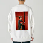 舞妓グッズ専門店『オツボネーズ』のみさとねえさん（ワンポイント） Heavyweight Crew Neck Sweatshirt