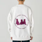 多胎児応援し隊の背中3つ子 おそ松カラー Heavyweight Crew Neck Sweatshirt