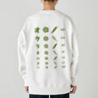 kg_shopの[☆両面] オクラネバネバ【視力検査表パロディ】 Heavyweight Crew Neck Sweatshirt