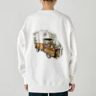 キッチンファラオのキッチンカー風デザイン Heavyweight Crew Neck Sweatshirt