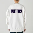 リジット・モータースポーツのRIGID透過ロゴ紺 Heavyweight Crew Neck Sweatshirt